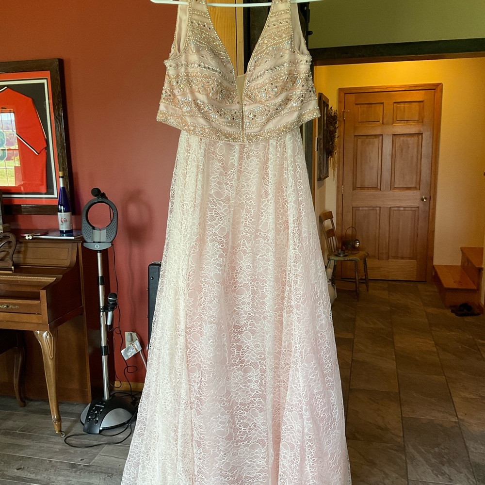 Two piece prom dress